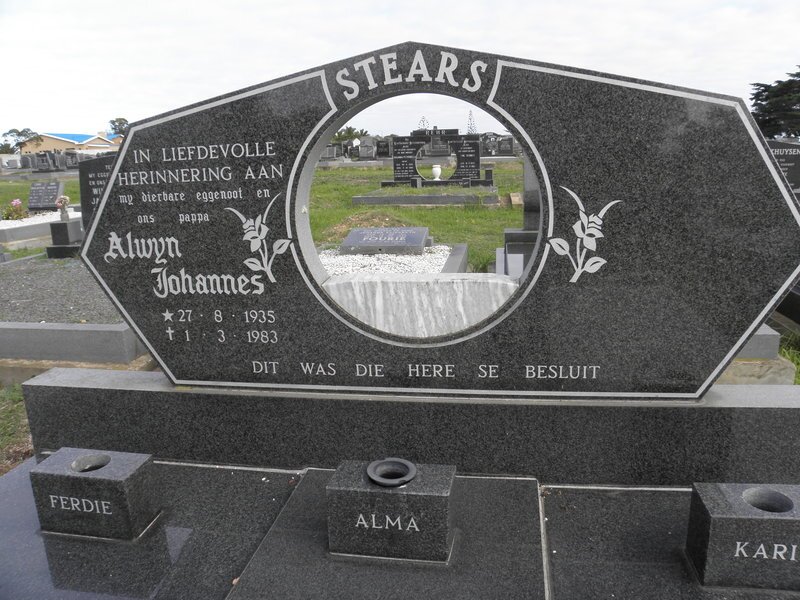 STEARS Alwyn Johannes 1935-1983