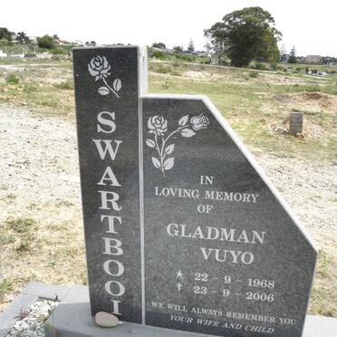 SWARTBOOI Gladman Vuyo 1968-2008