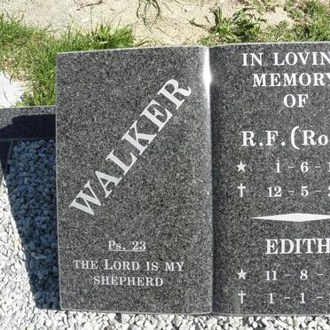 WALKER R.F. 1924-2007 &amp; Edith 1927-2011
