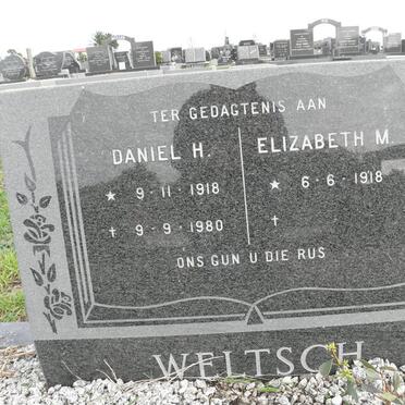 WELTSCH Daniel H. 1918-1980 &amp; Elizabeth M. 1918-