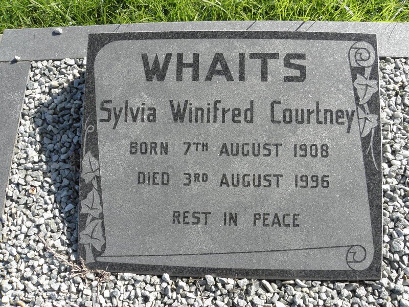 WHAITS Sylvia Winifred Courtney 1908-1996