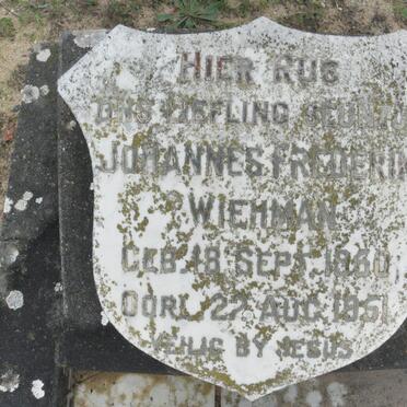 WIEHMAN Johannes Frederik 1950-1951