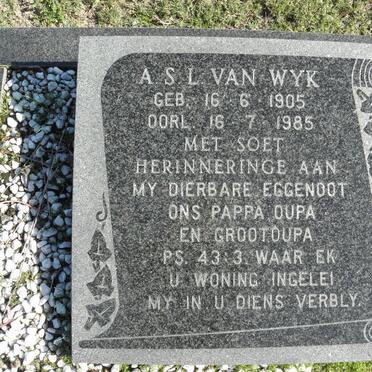 WYK A.S.L., van 1905-1985