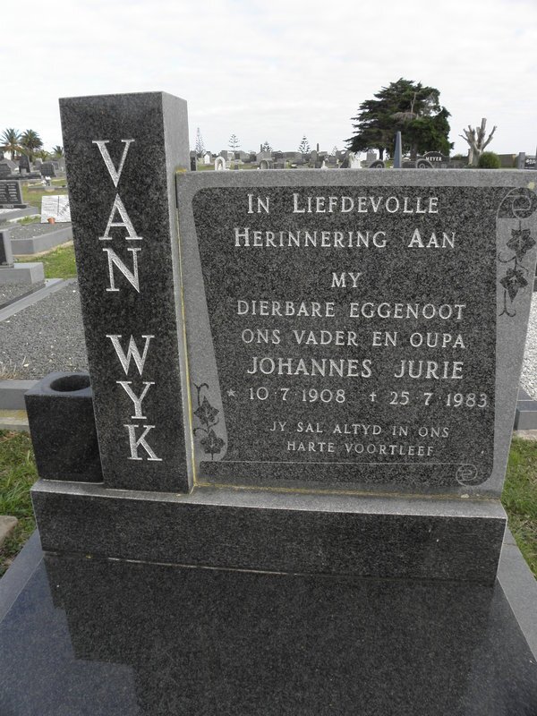 WYK Johannes Jurie, van 1908-1983