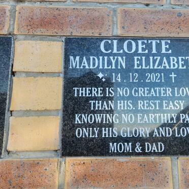 CLOETE Madilyn Elizabeth  -2021