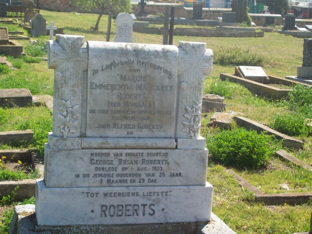 ROBERTS Emmerentia Margaret nee HONIBALL -1933