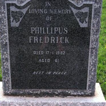 BRUIN Phillipus Fredrick, de  -1952