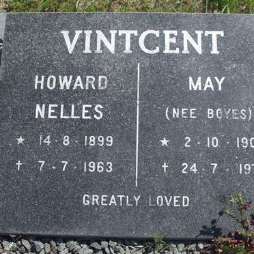 VINTCENT Howard Nelles 1899-1963 &amp; May BOYES 1901-1979