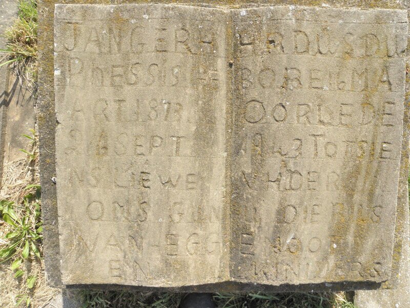 PLESSIS Jan Gerhardus, du 1873-1943