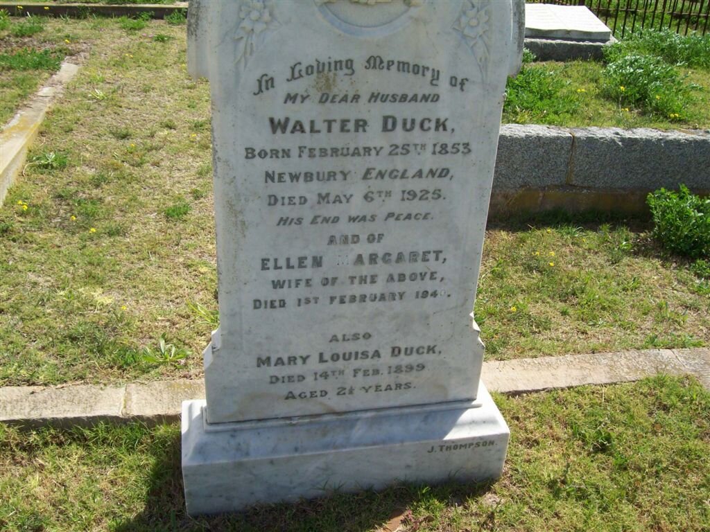DUCK Walter 1853-1925 &amp; Ellen Margaret -1940 :: DUCK Mary Louisa -1899
