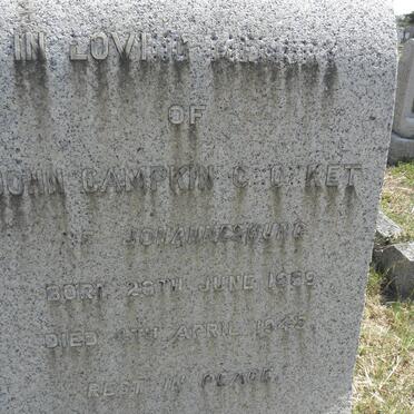 CROCHET John Campkin 1869-1943