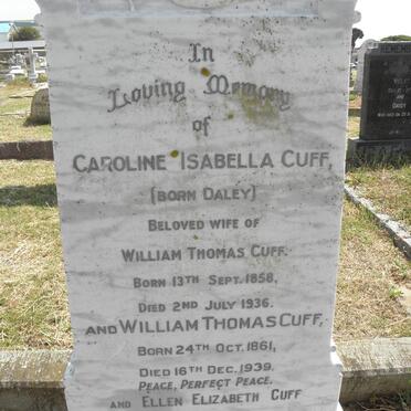 CUFF William Thomas 1861-1939 &amp; Caroline Isabella DALEY 1858-1936 :: CUFF Ellen Elizabeth