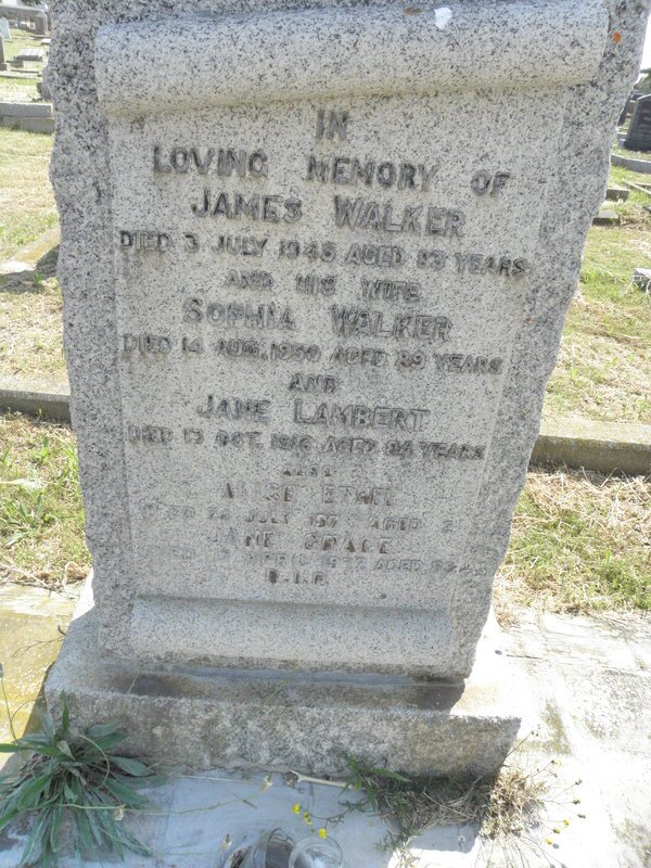 WALKER James -1945 :: WALKER Sophia -1950 