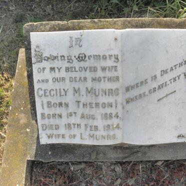 MUNRO Cecily M. nee THERON 1884-1934