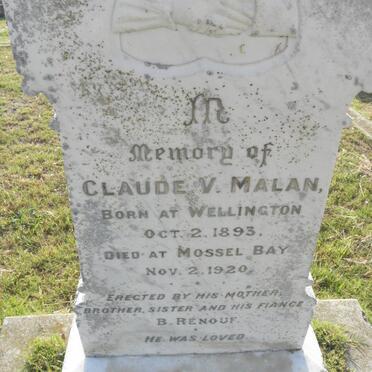 MALAN Claude V. 1893-1920