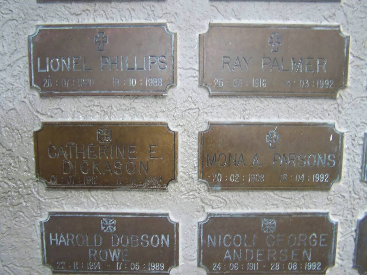 ANDERSEN :: DICKASON :: PALMER :: PARSONS :: PHILLIPS :: ROWE