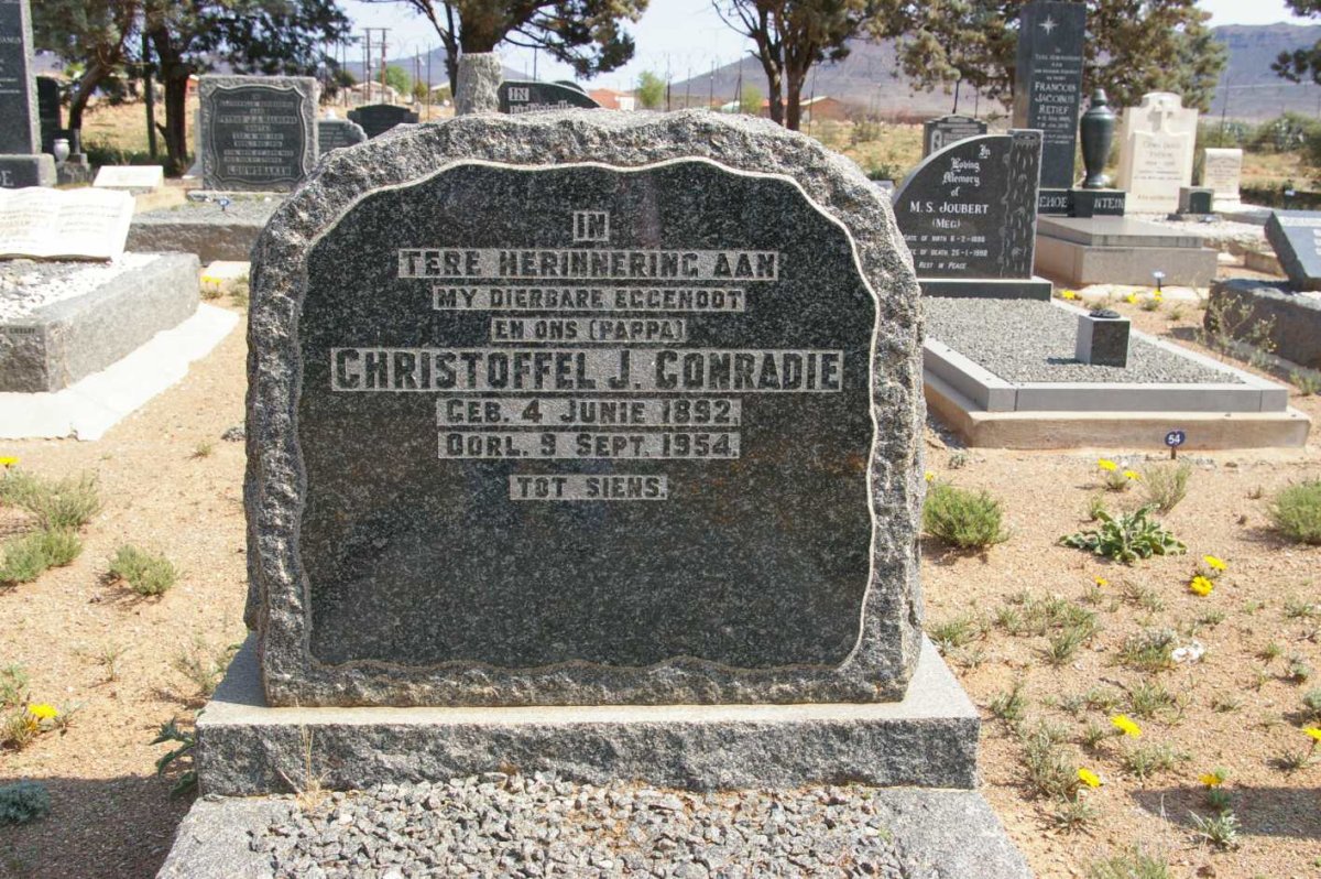 CONRADIE Christoffel J. 1892-1954