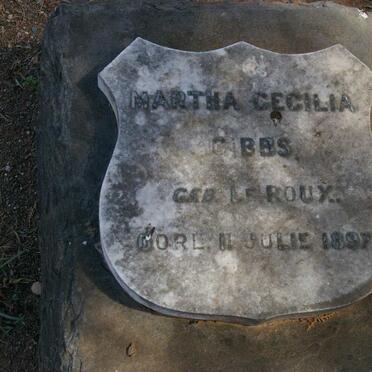 GIBBS Martha Cecilia nee LE ROUX -1897