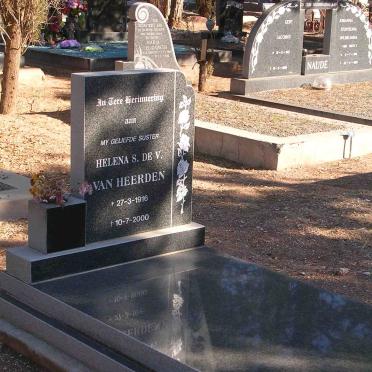 HEERDEN Helena S. de V., van 1916-2000