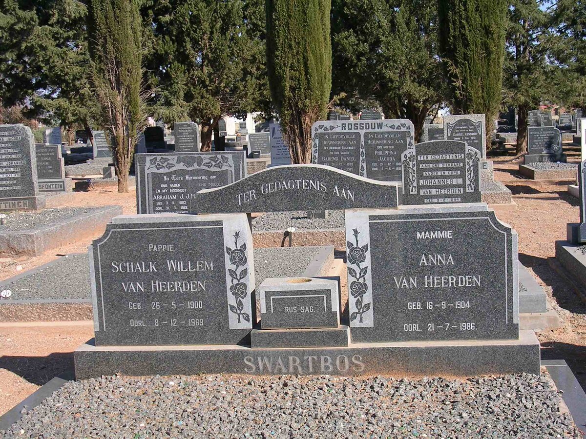 HEERDEN Schalk Willem, van 1900-1969 &amp; Anna 1904-1986