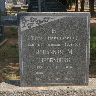 LIEBENBERG Johannes M. 1904-1966