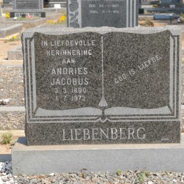 LIEBENBERG Andries Jacobus 1890-1973