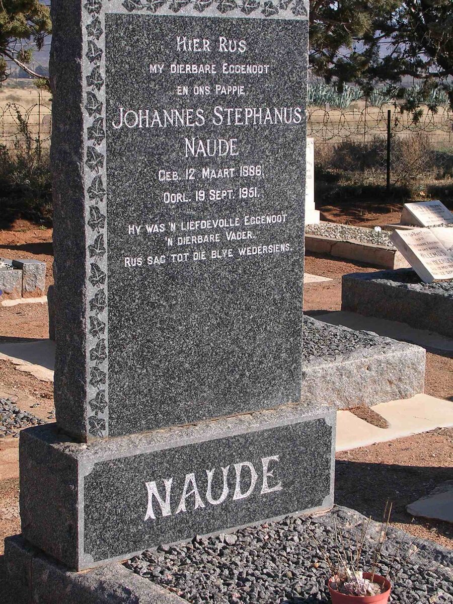 NAUDE Johannes Stephanus 1886-1951