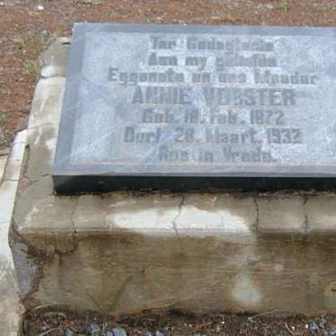 VORSTER Annie 1872-1932