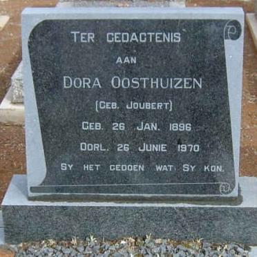 OOSTHUIZEN Dora nee JOUBERT 1896-1970