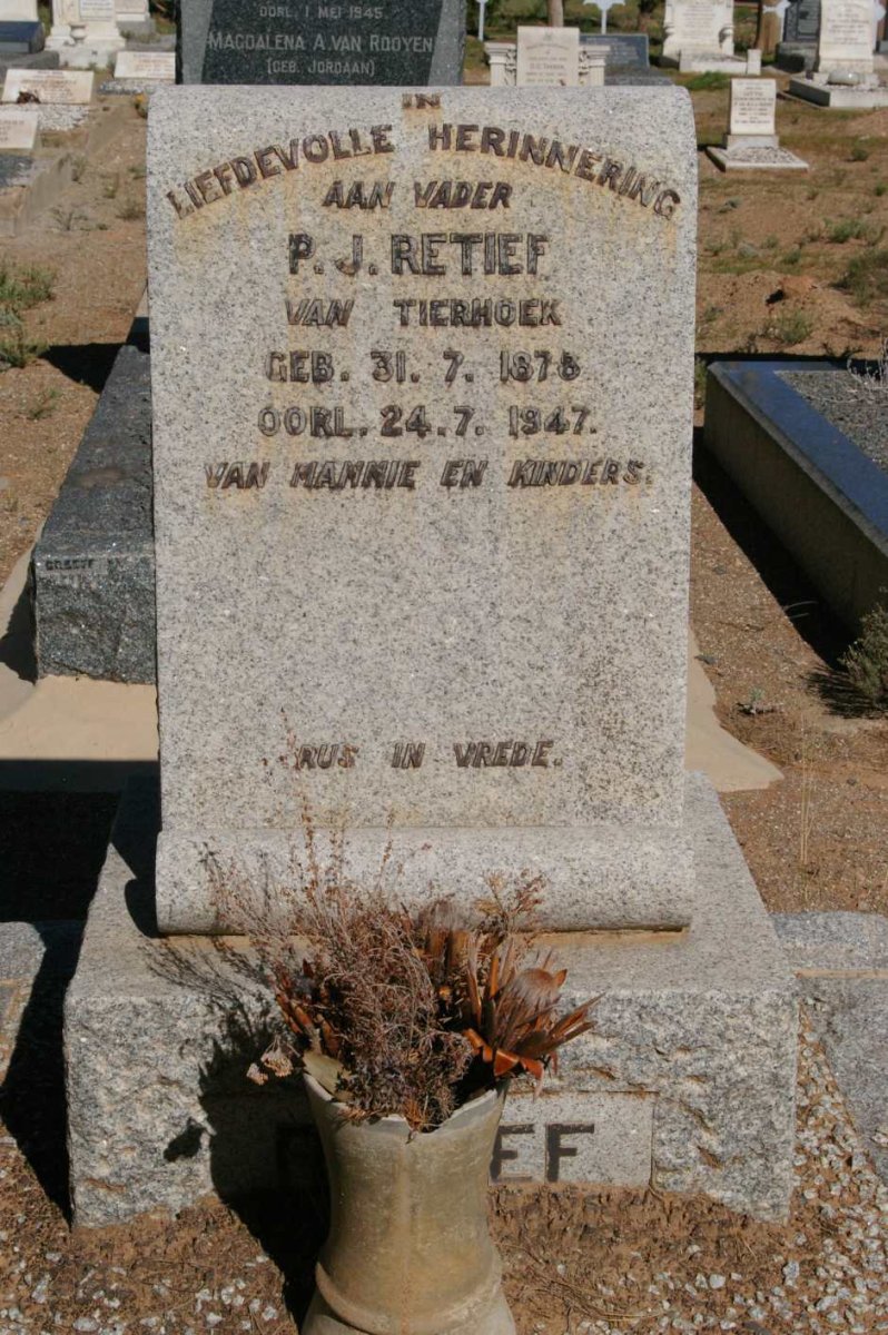 RETIEF P.J. 1878-1947