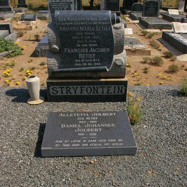 RETIEF Francois Jacobus 1873-1956 &amp; Johanna Maria THERON -1954