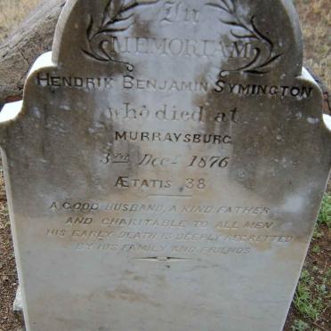 SYMINGTON Hendrik Benjamin -1876