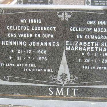 SMIT Henning Johannes 1908-1976 &amp; Elizabeth Susanna Margaretha VILJOEN 1913-2003