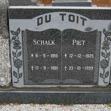 TOIT Schalk, du 1919-1981 :: DU TOIT Piet 1925-1999