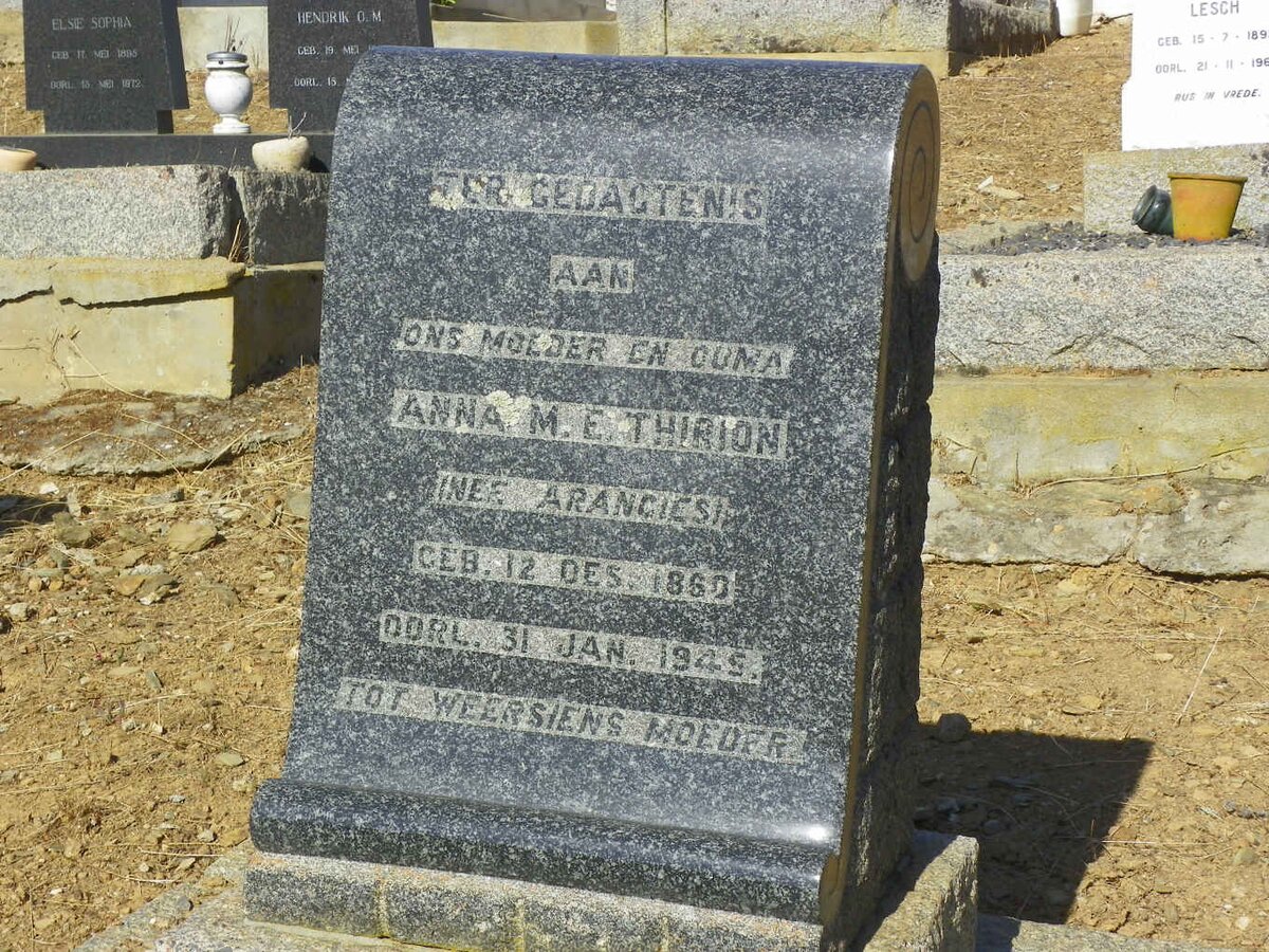 THIRION Anna M.E. nee ARANGIES 1860-1945