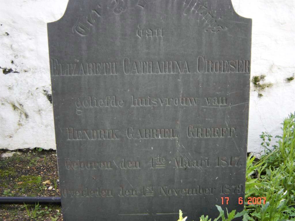 CROESER Elizabeth Catharina 1817-1879