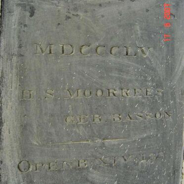 MOORREES H.S. nee BASSON - MDCCCLV