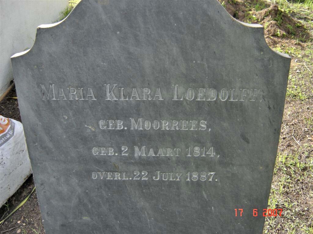 LOEDOLFF Maria Klara nee MOORREES 1814-1887