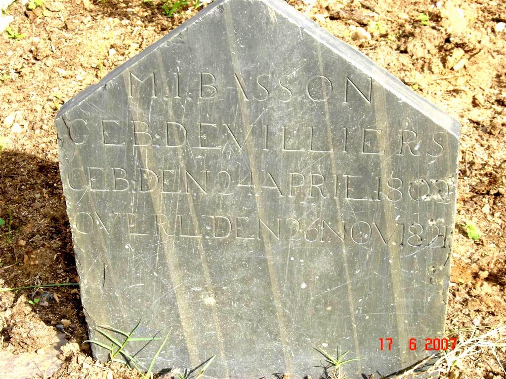 BASSON M.I. nee DE VILLIERS 1802-1821