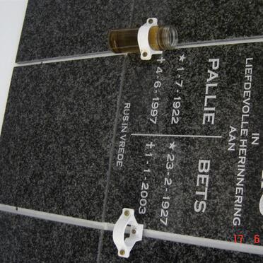 MARAIS Pallie 1922-1997 &amp; Bets 1927-2003