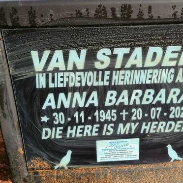 STADEN Anna Barbara, van 1945-2023