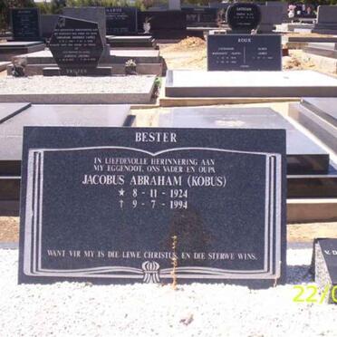 BESTER Jacobus Abraham 1924-1994 :: V.D. WESTHUIZEN Elzabe 19?-1997