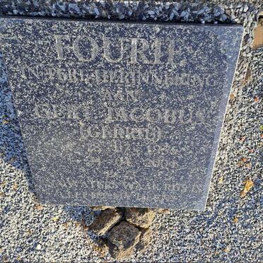 FOURIE Gert Jacobus 1955-2004