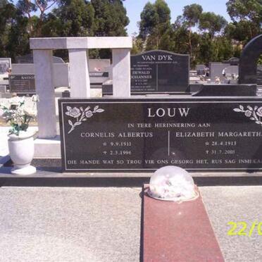 LOUW Cornelis Albertus 1911-1996 &amp; Elizabeth Margaretha 1913-2003