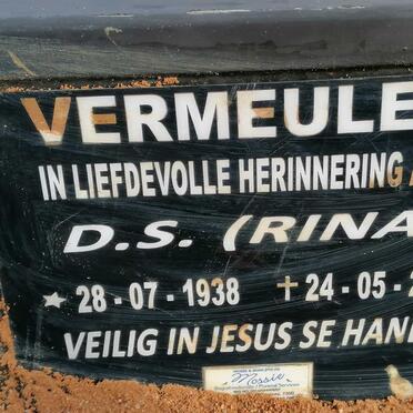 VERMEULEN D.S. 1938-2021