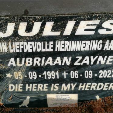 JULIES Aubriaan Zayne 1991-2022