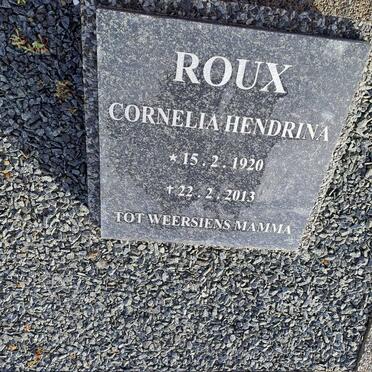 ROUX Daniel Jacobus 1919-2004 &amp; Cornelia Hendrina 1920-2013