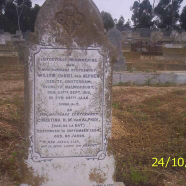 ALPHEN Willem Daniel, van -1912 &amp; Christina H.M. DE LA BAT 1844-1924