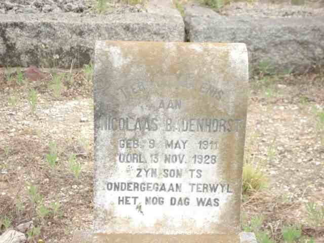 BADENHORST Nicolaas 1911-1928