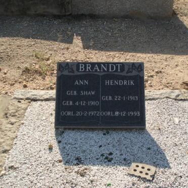 BRANDT Hendrik 1913-1993 &amp; Ann SHAW 1910-1972